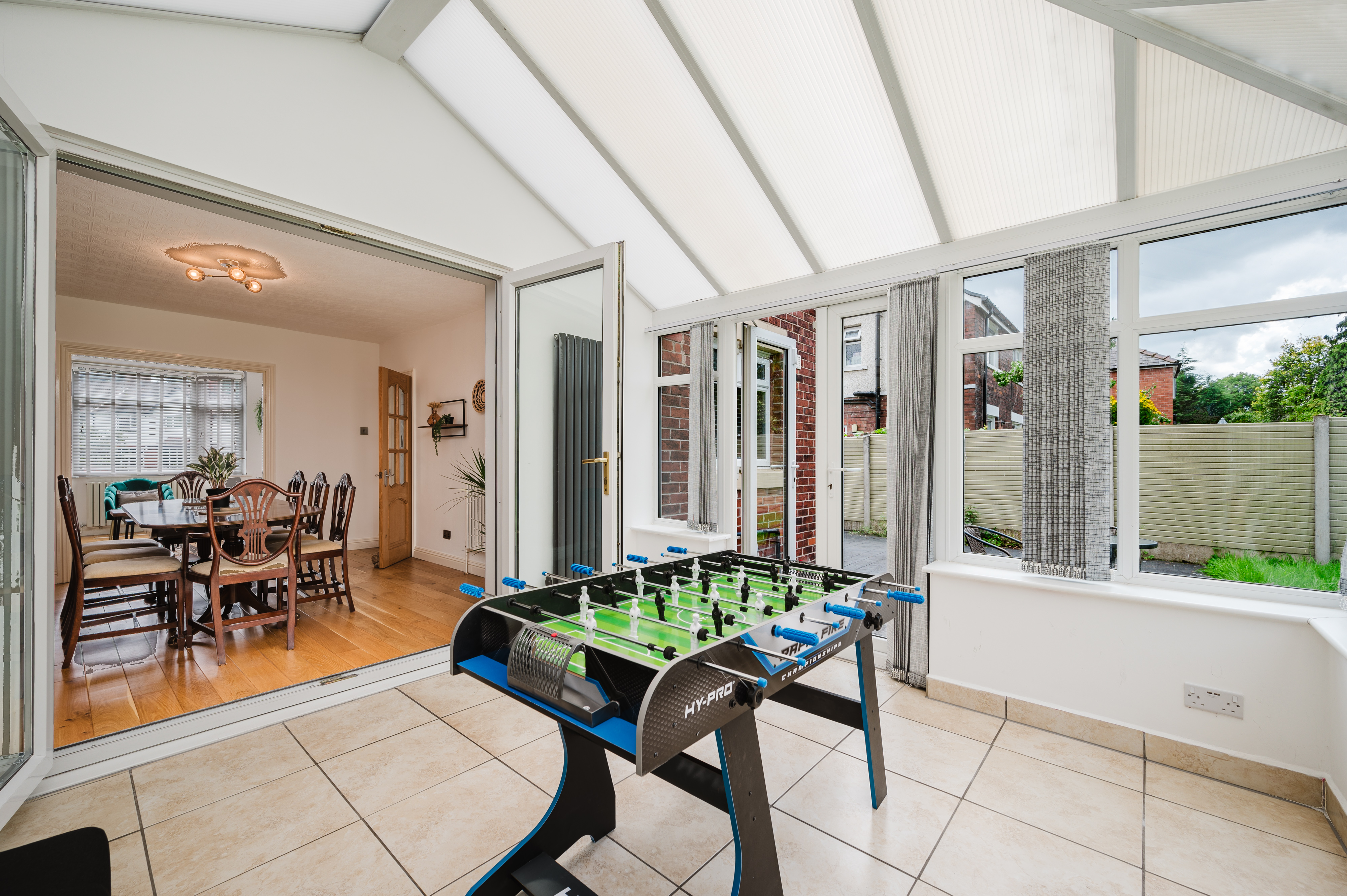 Heaton House games room in conservatory